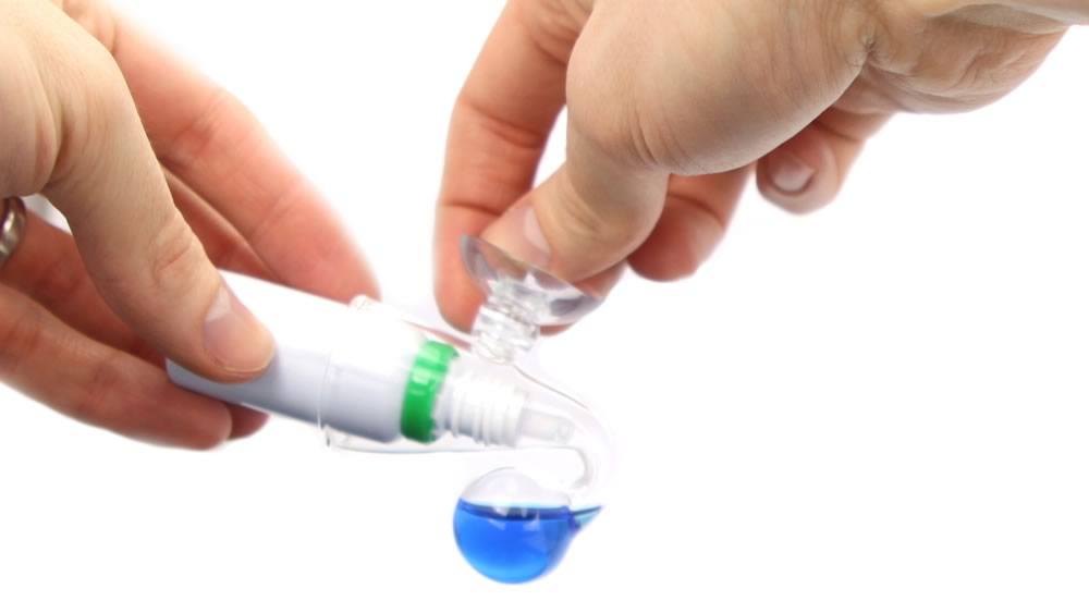 Lösung in den Drop Checker injizieren