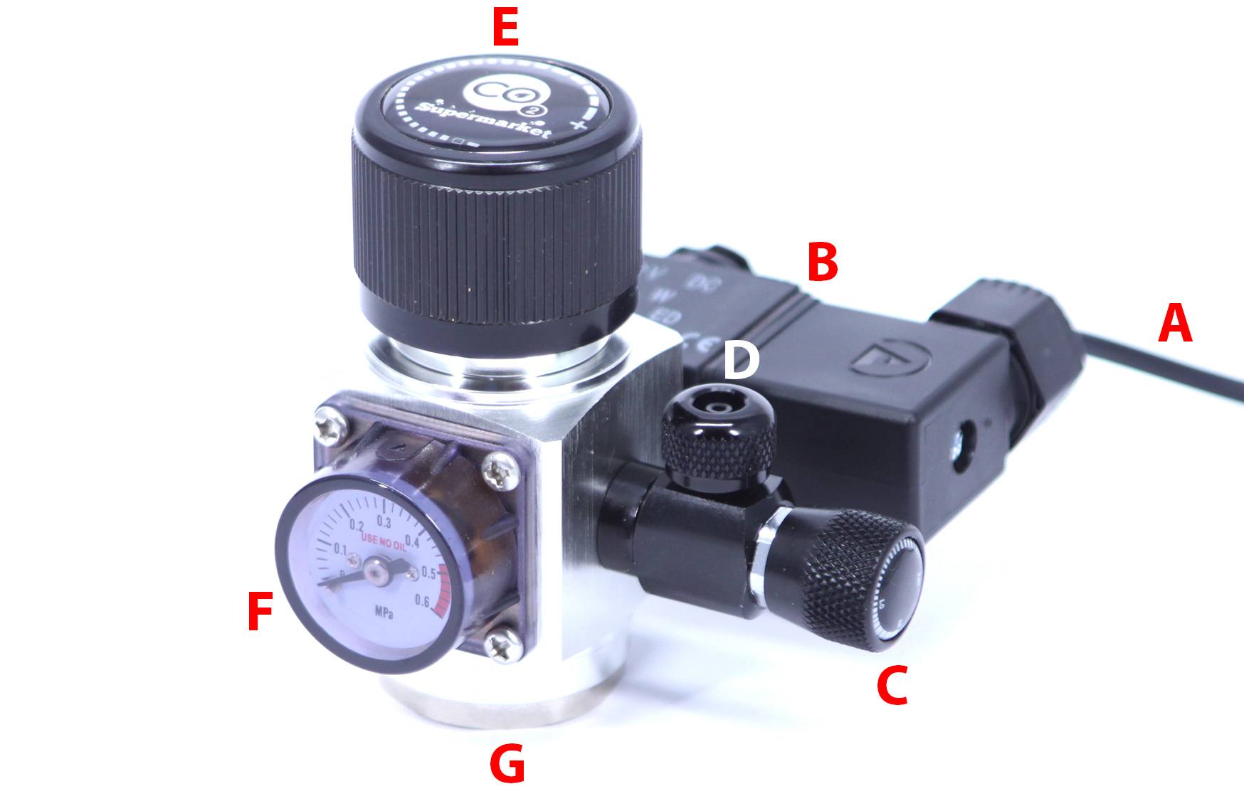 Dual Stage CO2 Pro Regler Layout