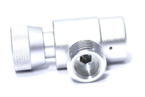 Ansicht der männlichen Fäden von Advanced Adapter für Paintball CGA 320 CO2 Zylinder