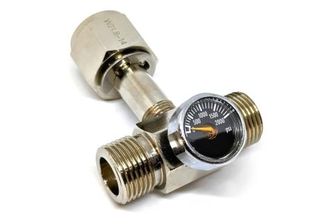 Zweiwege-T-Verteiler für CO2-Zylinder – Seite
