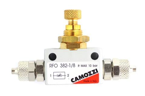 Foto von Camozzi Precision Flow Controller mit 4 / 6mm Kompressionsverschraubungen