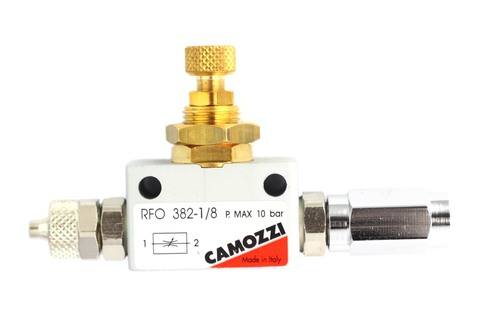 Foto von Camozzi Precision Flow Controller mit Kompression und Erweiterung
