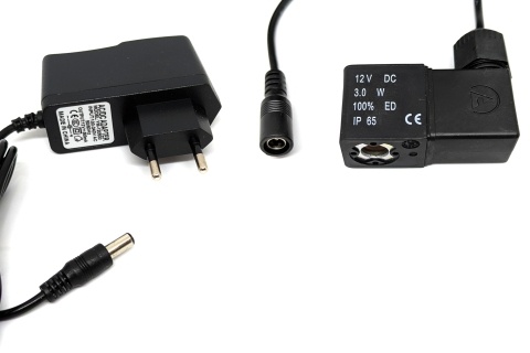 12V DC Magnetspule und Euro-Transformator