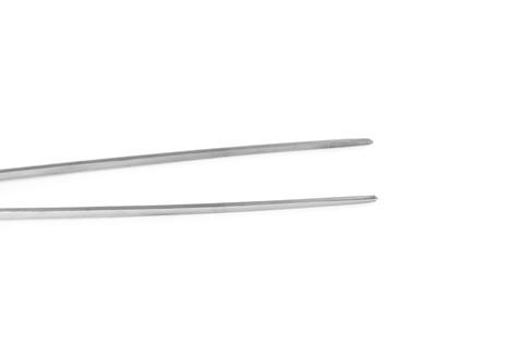 Close-up Foto von Tipps von geraden Pinzetten für Aquarien Pflanzen